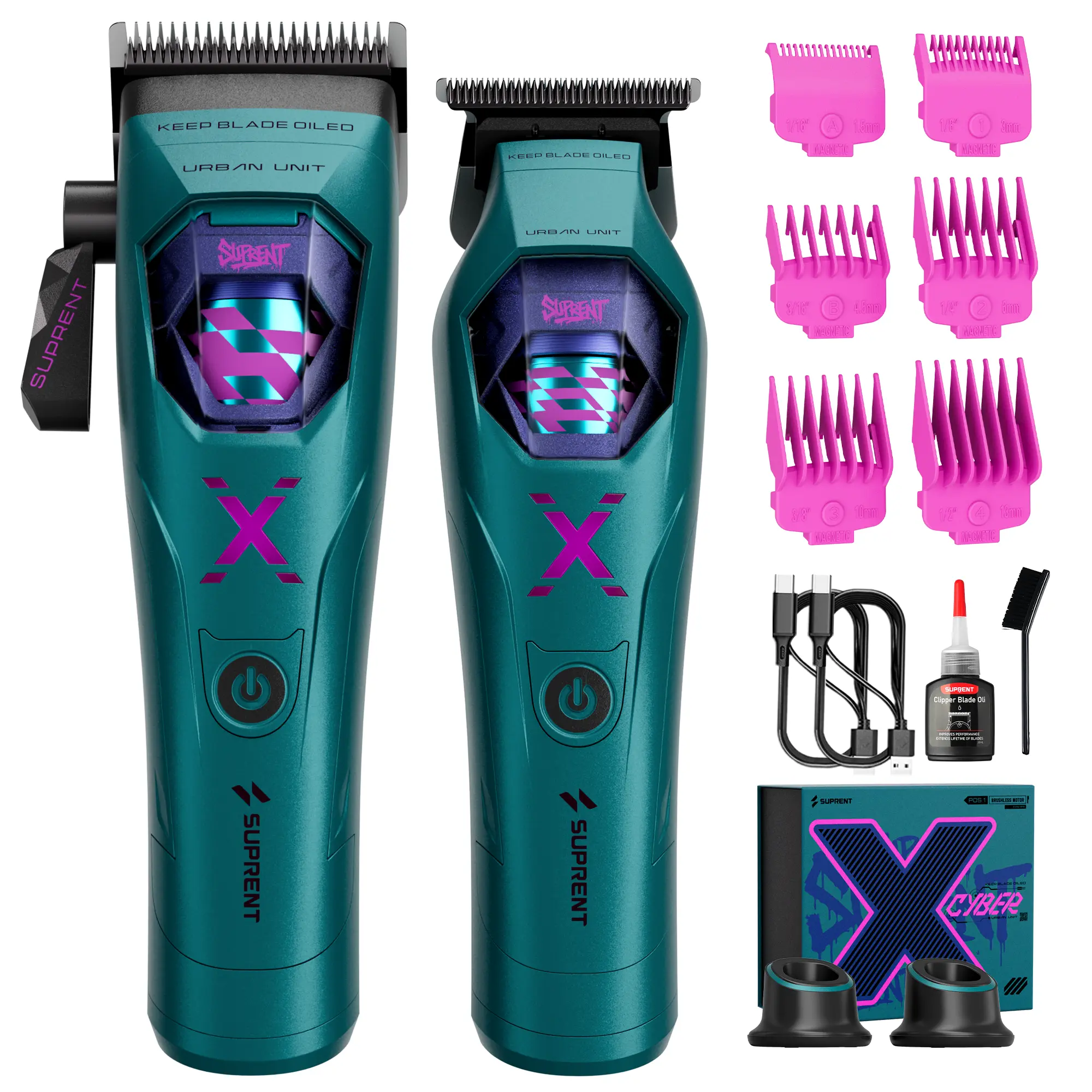 SUPRENT X-Cyber Hair Clipper 8000RPM Brushless Motor Cyberpunk Trimmer