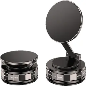 Vacuum Magnetic Phone Holder - Upgraded 360° Adjustable Nano Gel Suction Cup Phone Holder for MagSafe, Car Mount for Car/Gym/Kitchen, Compatible with iPhone, Android and All Smartphones Rotating