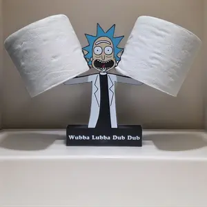 Rick Sanchez TP Holder - "Wubba Lubba Dub Dub" Funny Bathroom Decor "funny bathroom," and "gag gift"
