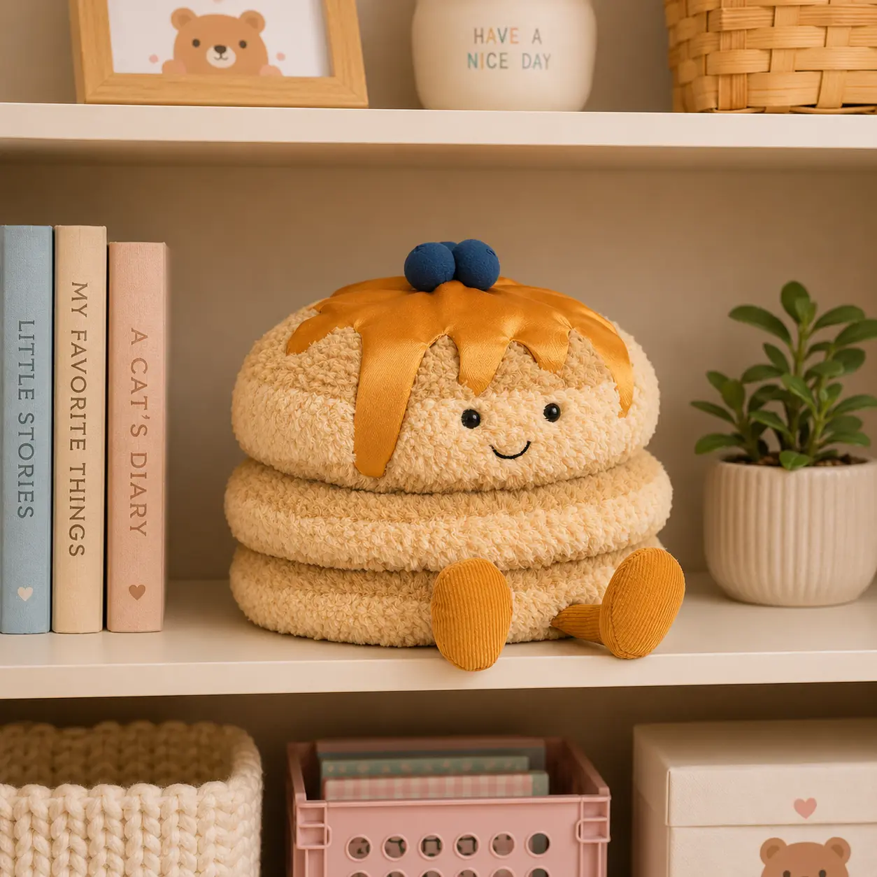 Jellycat Pancake Stack Plush – Cute Fluffy Breakfast Stuffed Toy