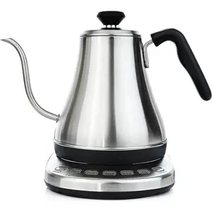 Gooseneck Electric Kettle with Temperature Control - 0.8L Stainless Steel   Plastic - Custom Temp Presets for Teas  Coffee - Keep Warm Option