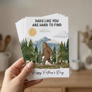 [Made in US] Funny Father’s Day Card Bigfoot, Dads Like You Are Hard To Find Card, Sasquatch Dad Card, Unique Father’s Day Gift, Humor Greeting Card