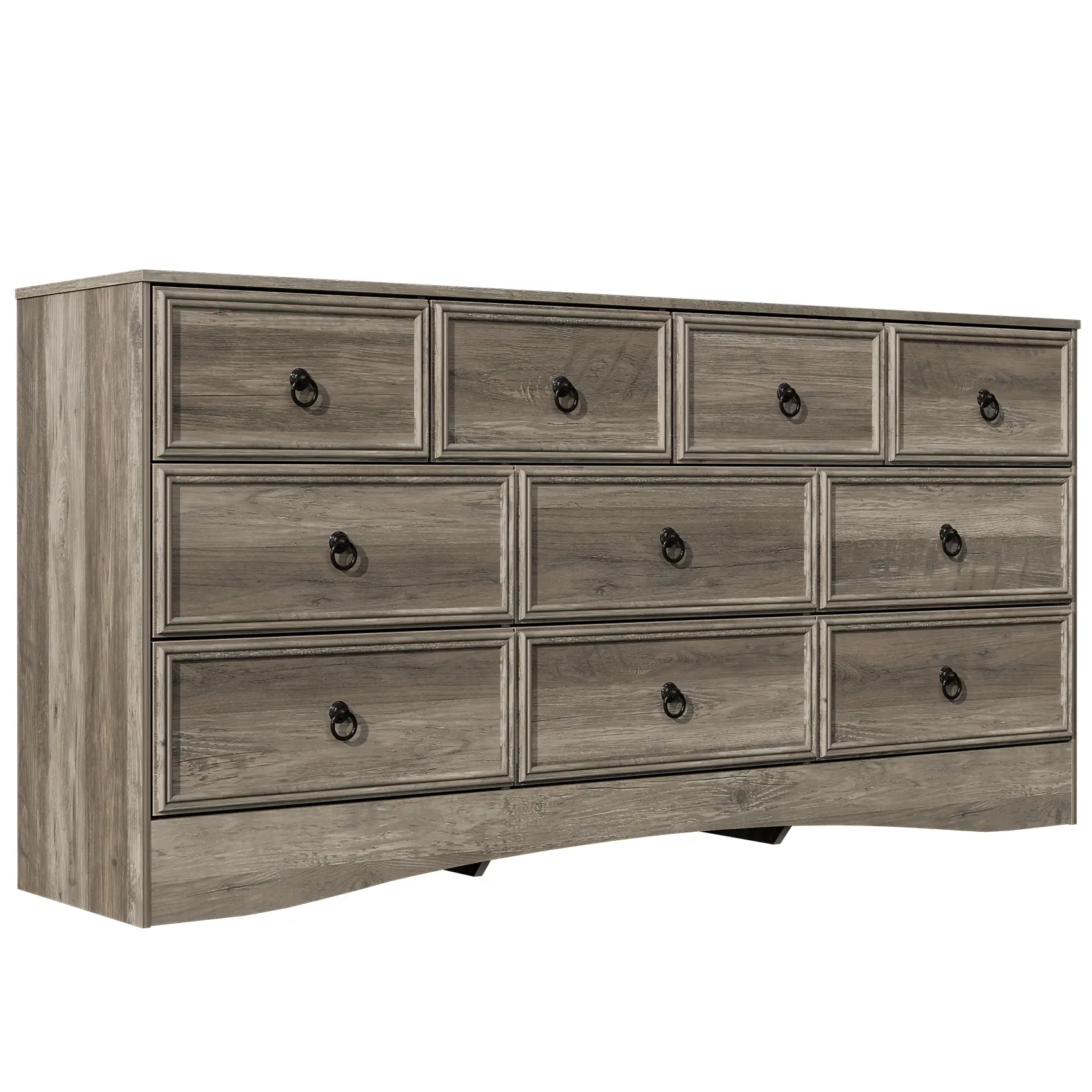 evolur dresser storm grey Evolur Aurora 7 Drawer Double Dresser, Akoya Grey Pearl/Silver Mist &   BAJE HOME
