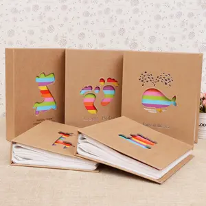 Hollow album, album souvenir with 100 pockets, baby album storage bag, suitable for children's first birthday gift