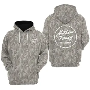 NUTHIN FANCY Original Bottomland Hoodie 2, Mossy Oak Original Bottomland Tee Camo T-Shirt Fabric Menswear, Gift For Him, Gift For Dad