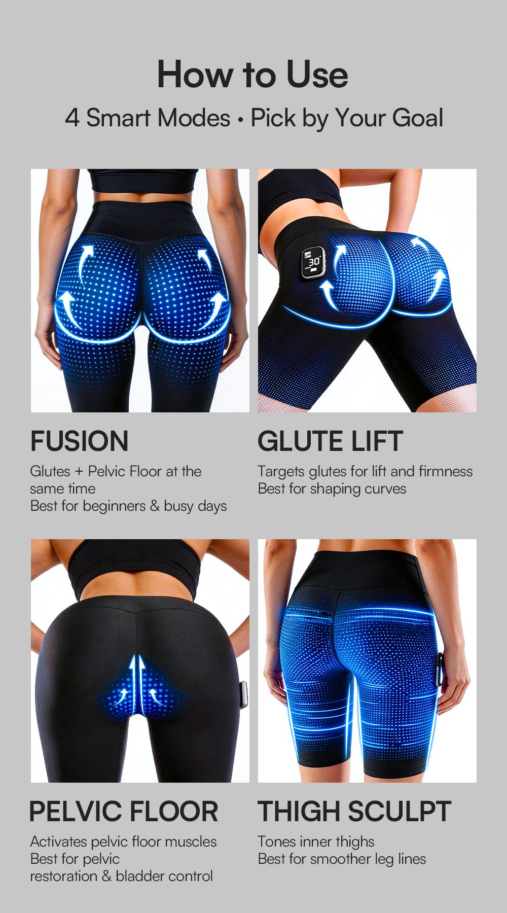 【LIVE EXCLUSIVE】INIA CURVIFY EMS Booty Lift & Sculpting Shorts: 4-Mode Microcurrent for Glute Sculpting & Pelvic Floor Support (Visible Results in 2-4 Wks)