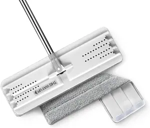 JOYMOOP 13" Flat Mop Head with 1 Microfiber Mop Pad, Mop Head Replacement, white Flat Mop System