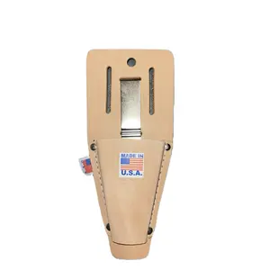 Leather Plier Holder with Clip - Made in U.S.A. - Tool Organizer with American Flag Emblem
