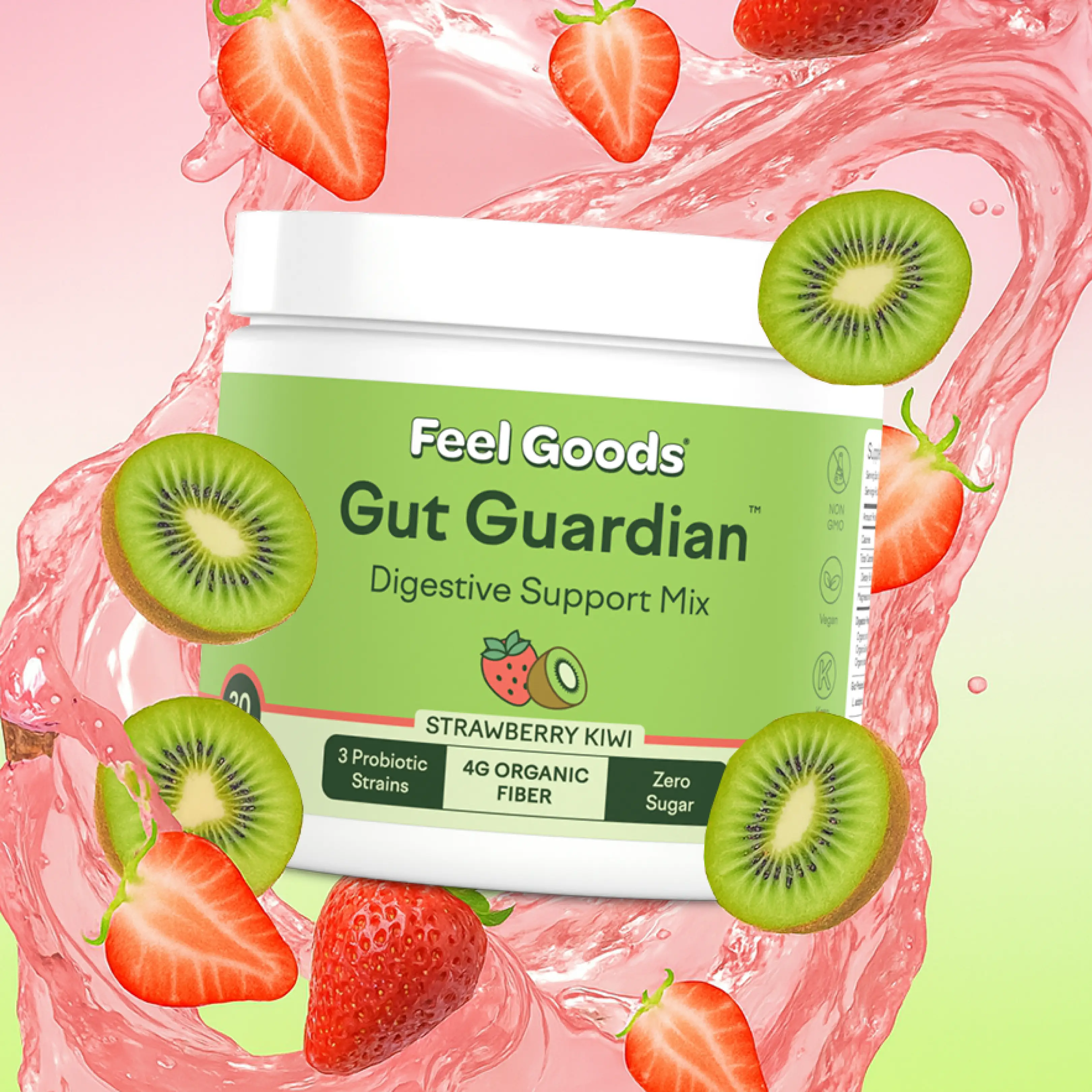 Feel Goods Gut Guardian – Digestion & Gut Support Drink Mix w/ Pre & Probiotics,...