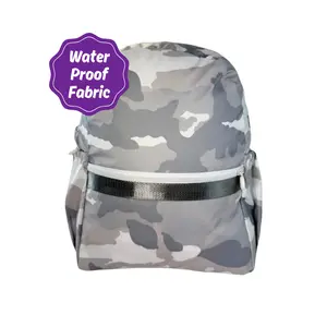 Water Resistant Knapsack Medium - Grey Camo