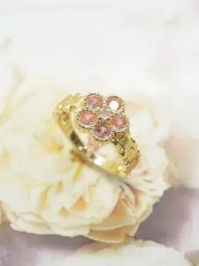 Elegant Four-Leaf Clover Five-Petal Flower Ring, Luxurious Zirconia Inlay, Perfect Gift for Daily Wear, Parties, Anniversaries, Valentine's Day, Elegant Everyday Ring