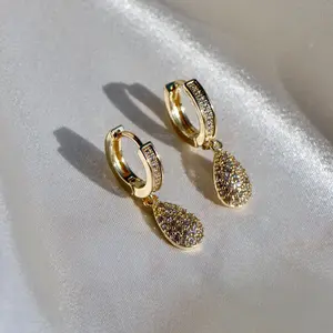 The House of Oro Juliette Earrings, 18K Gold Filled, Sweat/Water Resistant, Water Proof Jewelry, Jewelry Case Included, Made in Italy