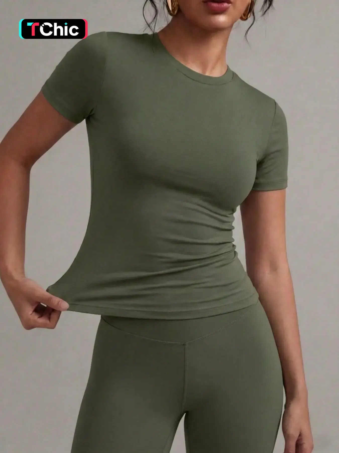 Women's Seamless High-Elastic Soft Comfort Sporty Round Neck Flat Shoulder Short Sleeve Yoga Wear, Workout Sportswear Top, 1-Piece/2-Piece Fashion T-Shirt for All Seasons Outdoor Running Cycling Hiking Walking Shopping Home Gym Training