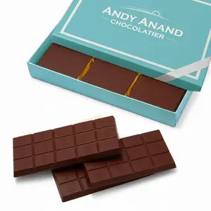 Andy Anand Sugar Free Belgian Dark Chocolate Bars 80% Cacao – Stevia Sweetened, Gourmet Gift Box, Rich & Silky, 4 Pcs