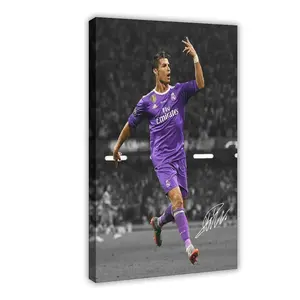 Football Cristiano Ronaldo X Canvas Poster Wall Art Decoration For Home Bedroom Office Living Dorm Room Decor Boys Girls Gift