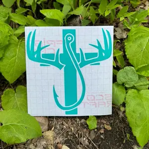 Handmade Outdoor Waterproof Car Cross Sticker - Adhesive Vinyl Decal, Truck Car Decal, Easy to Apply, Multi-Size for Fishing & Hunting Enthusiasts