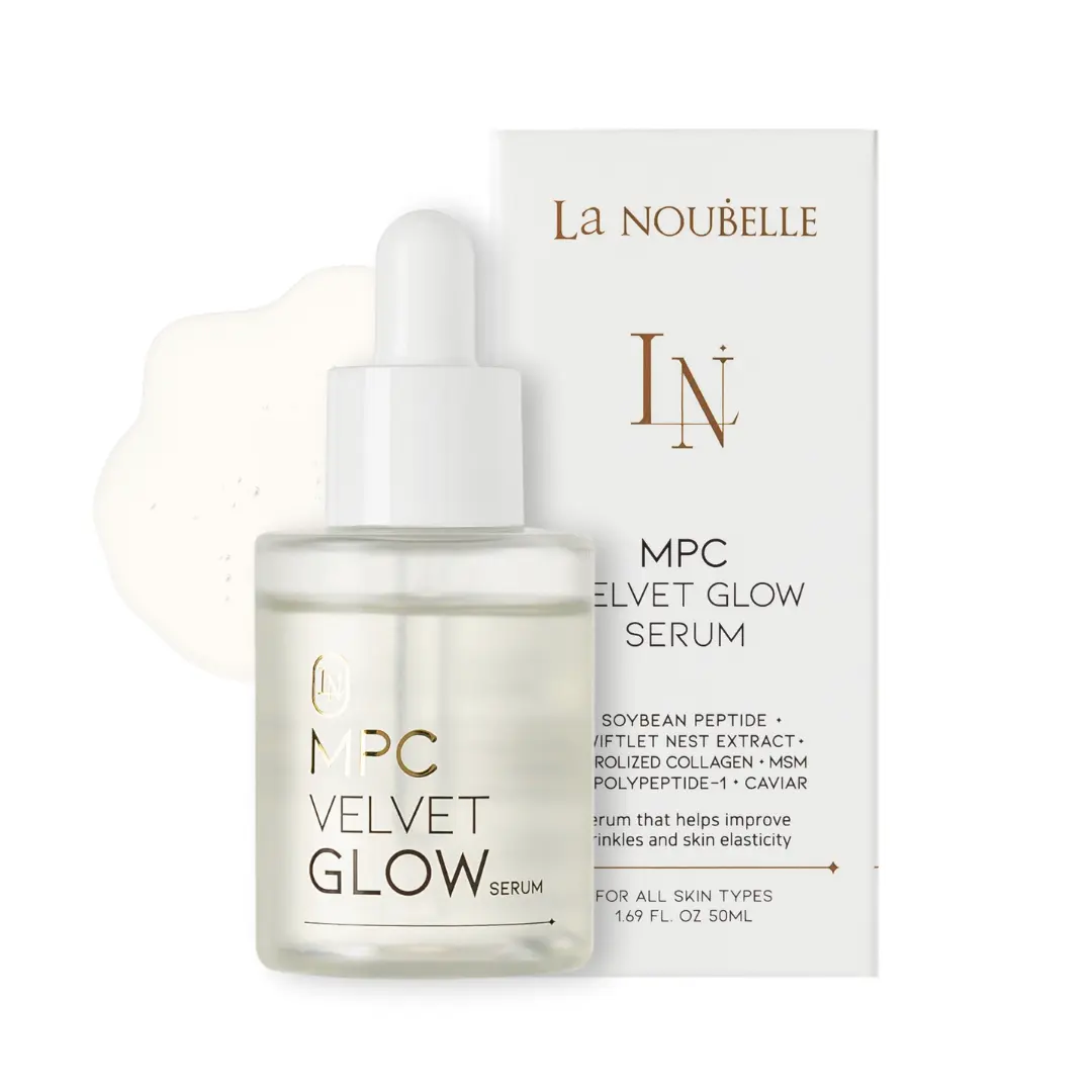 La Nouvelle MPC Velvet Glow Serum | All-Day Hydration, Wrinkle Reduction & Skin Revitalization with Collagen & Centella | Premium K-Beauty I 1.69 fl oz