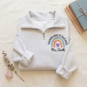 Embroidered Personalized SLP Quarter Zip, I Teach Kids To Talk Back, Speech Language Pathologist, Slpa SLP, Gift for Speech Teacher