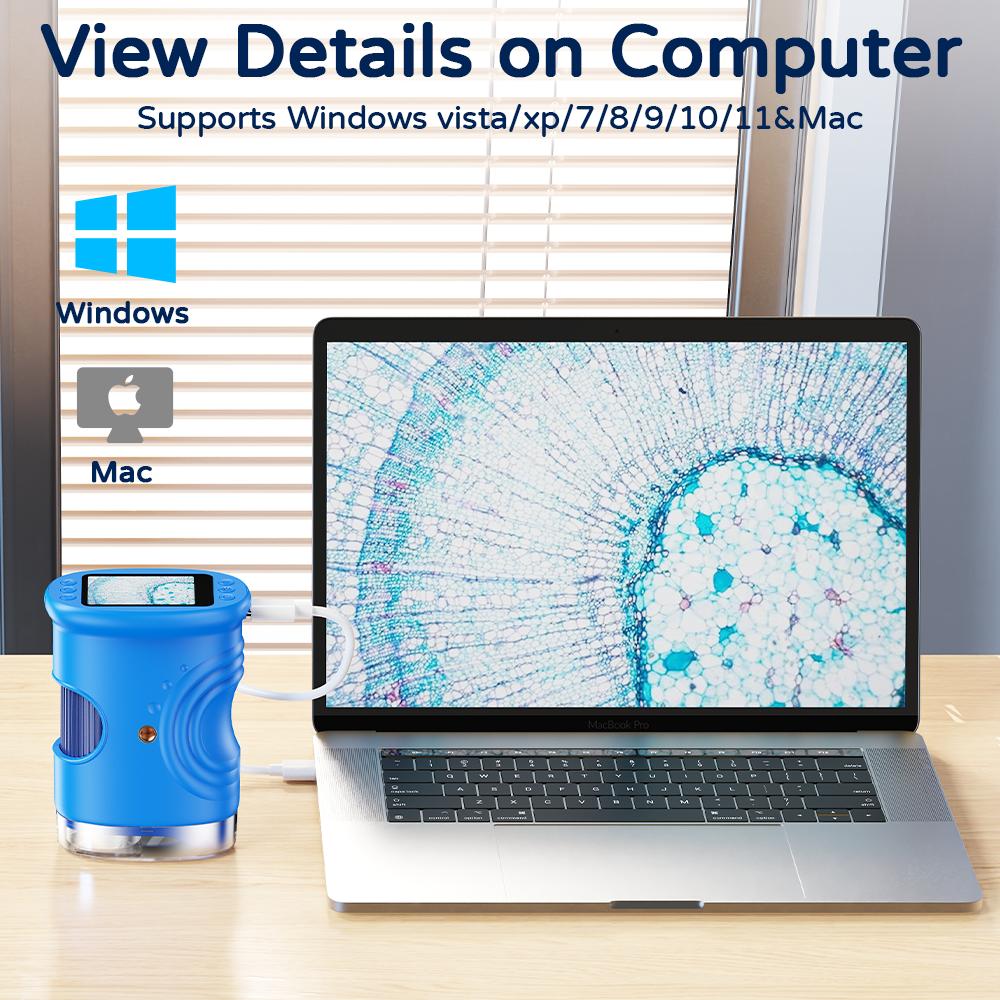 【2026 Upgrade】 1000X Handheld Microscope for Kids with 4K 2.0" Screen, Photo & Video Camera, Rechargeable and Portable, a Fun STEM Gift & Birthday Present for Ages 3+ 【2026 Upgrade】 1000X Handheld Microscope for Kids with 4K 2.0" Screen, Photo & Video Camera, Rechargeable and Portable, a Fun STEM Gift & Birthday Present for Ages 3+