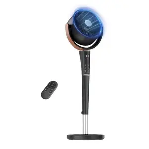 Bedroom Fan, 1050 CFM Pedestal Air Circulator, Tower Fan with Brushless DC Motor, 15 Speeds 5 Modes, 120° Omni-Directional Oscillation, Digital Display Remote Control, 12H Timer, Adjustable Height 37-45 Inches