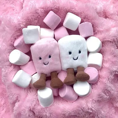 Cotton Candy Plush Keychain