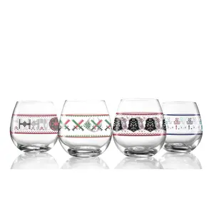 Star Wars Ugly Sweater Stemless Drinking Glasses, Set of 4