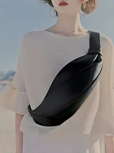 French Lazy Knot Crossbody Bag, Unique Design Knot Dumpling Bag, High-End Soft Leather Waist Bag, Versatile Chest Bag for Women, Crossbody Belt Bags
