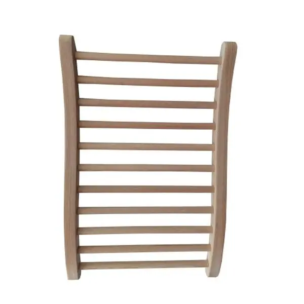 Ergonomic Sauna Backrest – Hemlock Round Stick Design, Supports Natural Spine Curve. 2-in-1 for Sauna Room or Sofa, Prevents Soreness from Soft Sofas. Maintains Healthy Sitting Posture