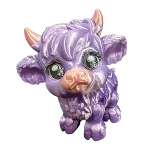 Cute Highland Cow 3D Printed Figurine