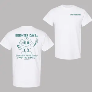 Brighter Days Graphic Shirt For Men For Women, Trendy Cotton Tee, Vintage Apparel, Cool Clothing Gift, Brain Design Top