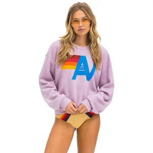 LOGO RELAXED CREW SWEATSHIRT - MAUVE