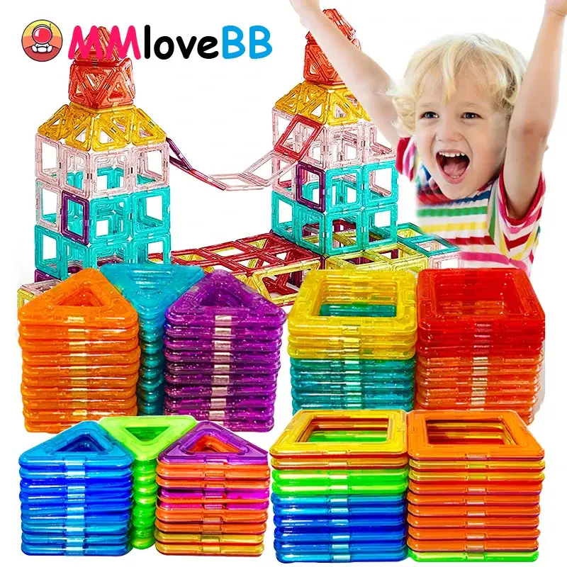 Magnetic Building Blocks Big Size and Mini Size DIY Magnets Toys for ...