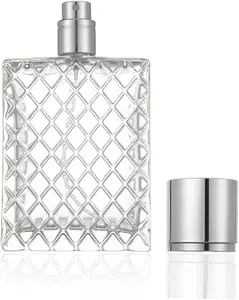 100ml 3.4 oz Refillable Spray Perfume Bottles large  Fine Mist Atomizer Empty Portabe Clear Glass Essential Oil Container for Travel