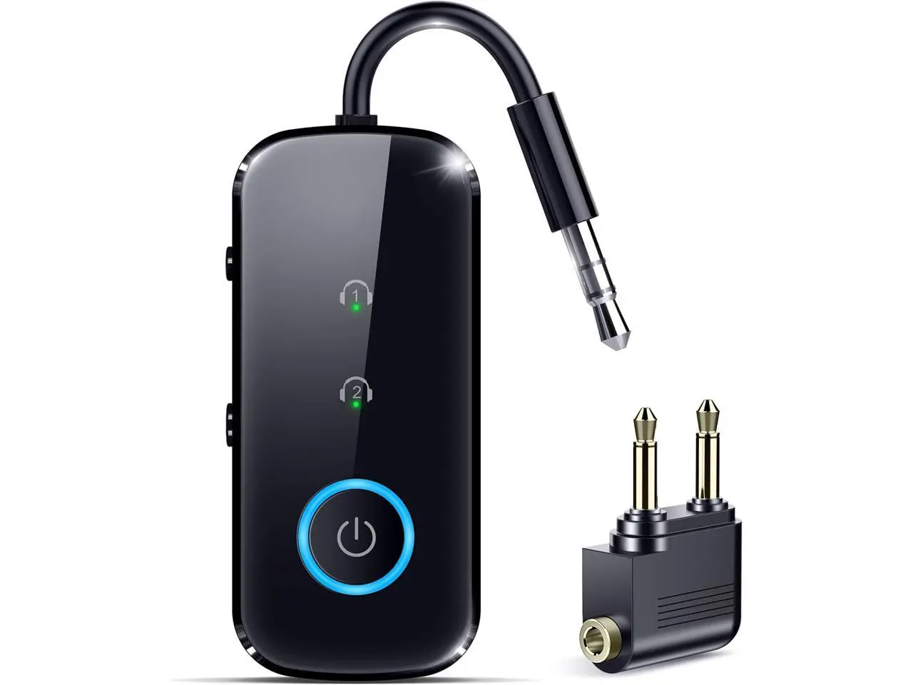 Ultra Pro Bluetooth Transmitter Receiver, Wireless Adapter for Airplane/TV | Bluetooth 5.4 & aptX LL | 2-in-1 for TV/Flight/Gym | Works with 2 AirPods/Headphones | Wireless Receiver for Car/Home Stereo