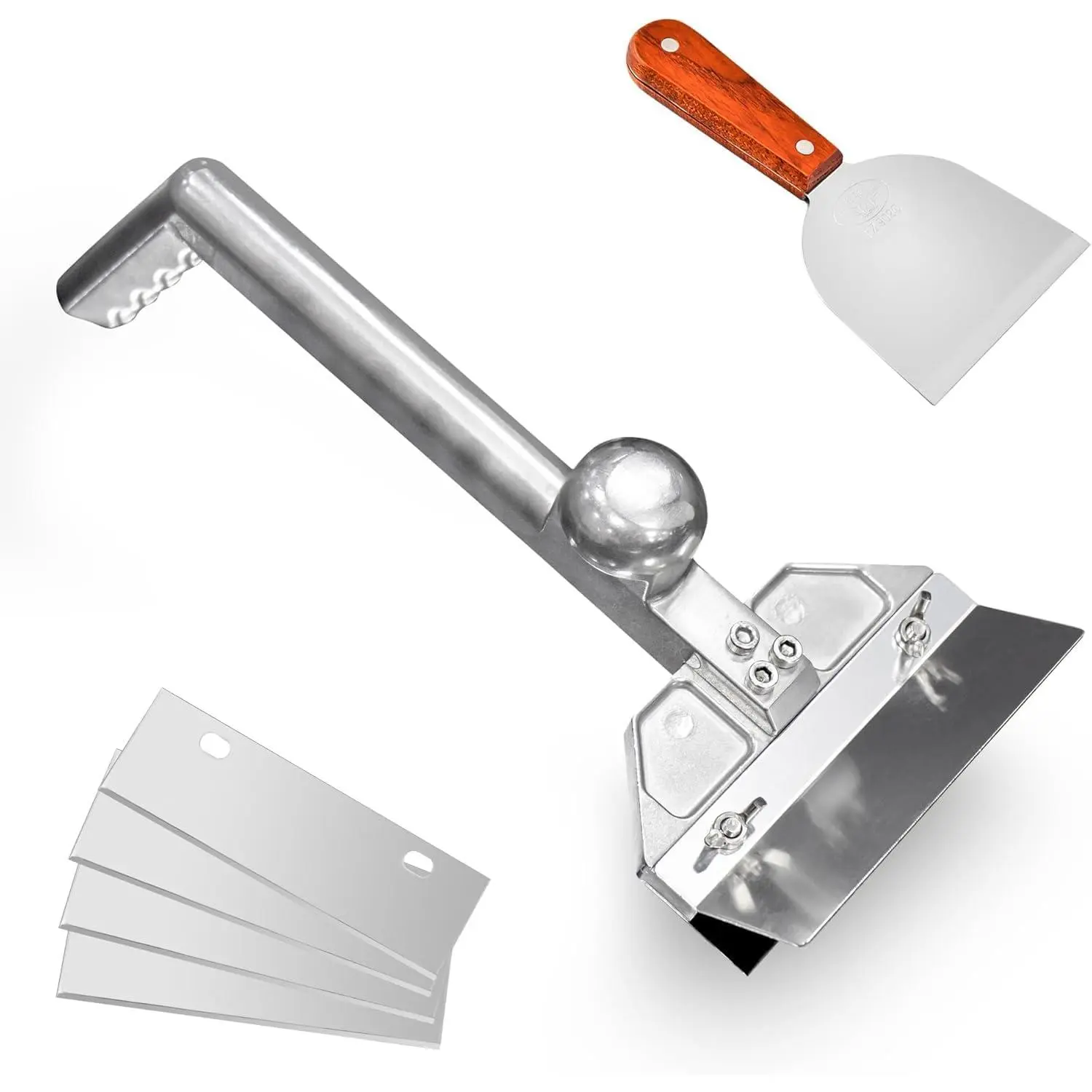 Grill Scraper Heavy Duty Griddle Scraper Set with Replacement  Flat Top Grill Accessories Griddle Cleaning Kit for Restaurants,Diners, Outdoor Grill Cleaning