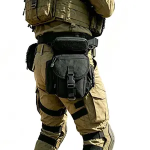 Tactical Leg Bag for Men, Motorcycle Riding Tool Leg Bag, Durable Design, Zipper Belt Bag, Nylon Fanny Pack, Perfect for Outdoor Activities & Travel