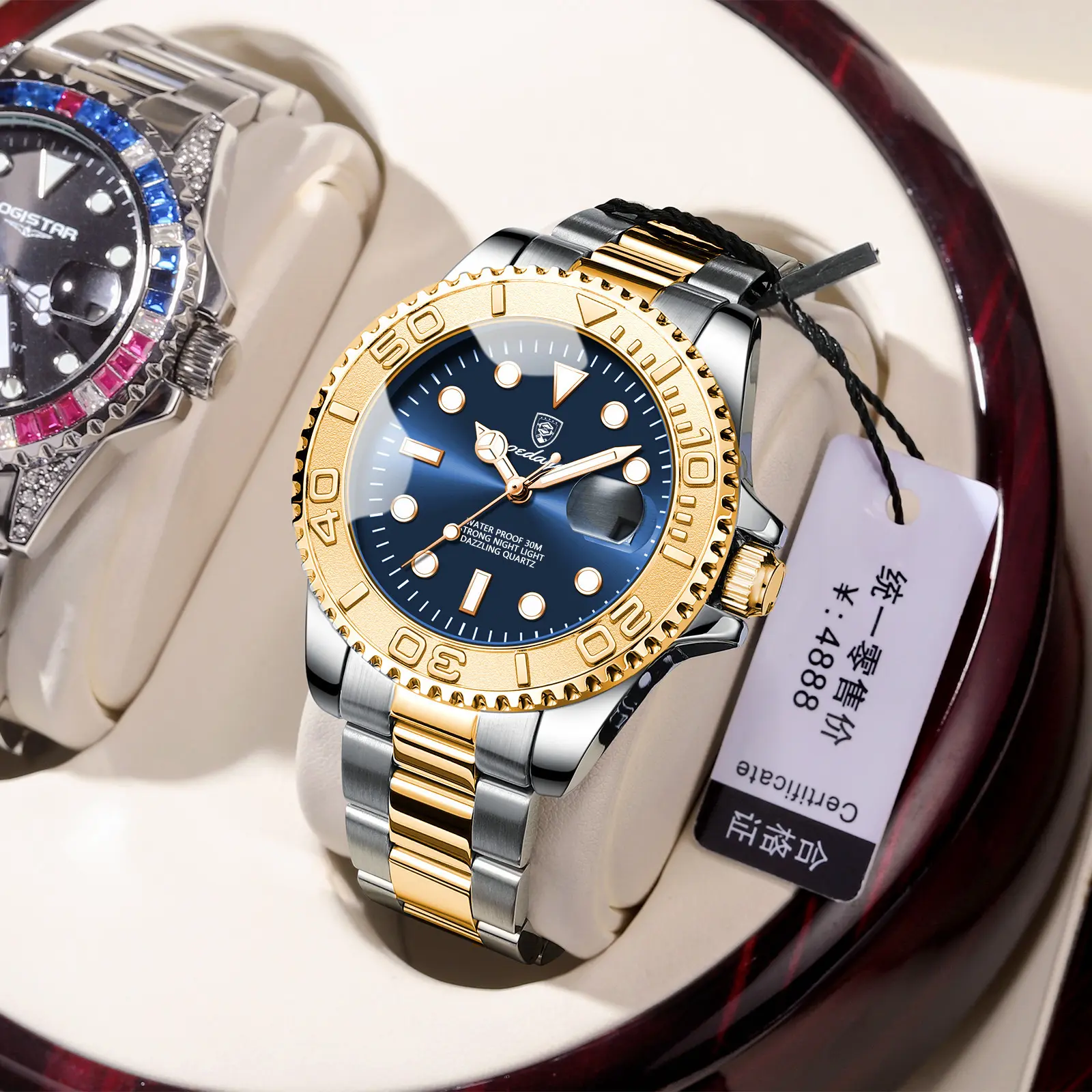 P680 gold blue surface steel strip style