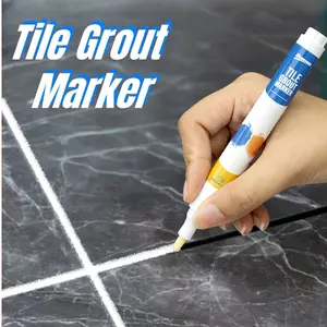 Doeyvose Waterproof Grout Pen, Permanent Fast-Drying Liquid Tile Adhesive for Shower, Patio, Wall Cracks, Easy Application, No Residue, Waterproof Glue