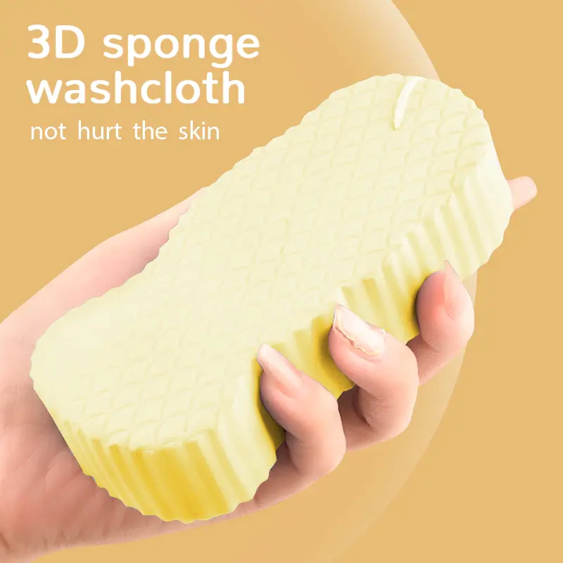 3D Upgraded Magic Exfoliating Bath Sponge, Super Soft Skin-Friendly Reusable Absorbent Exfoliating Bath Tool, Random Color, Buy 1 Get 1 Offer for Daily Smooth Skin Care, Bathroom Supplies, Personal, Accessories, Pack, Radiant Skin
