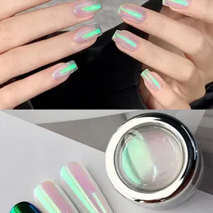Aurora Color Changing Nail Powder, Neon DIY Nail Art Decor, Optical Illusion Nail Powder, 0.3g Piece, Manicure Supplies