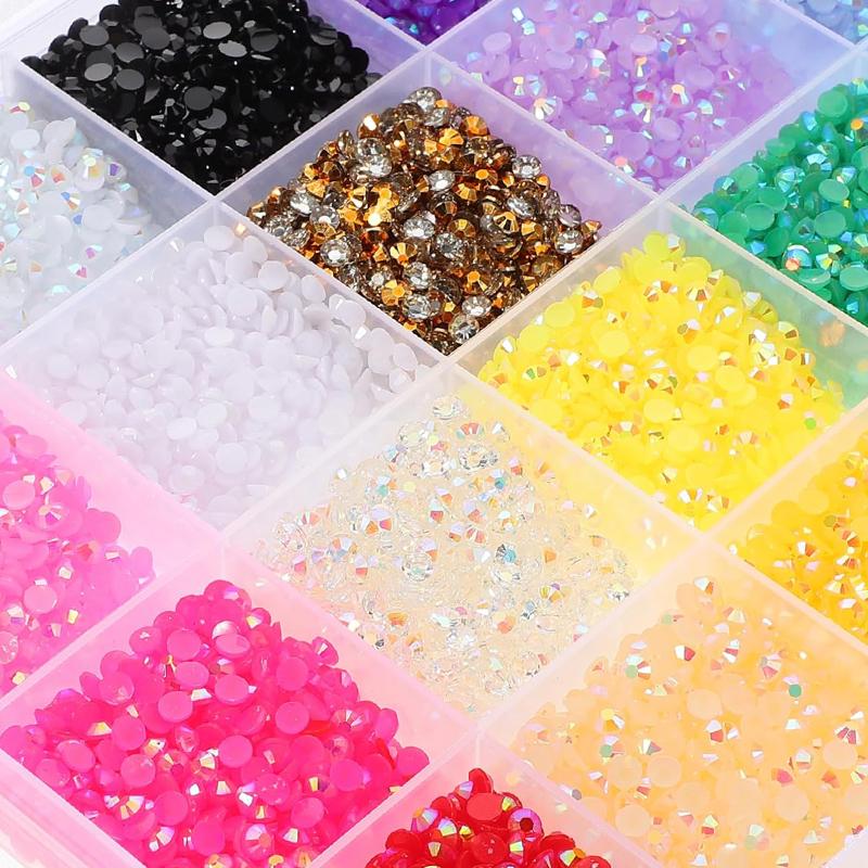 DIY Rhinestone Bedazzling Kit 30,000Pcs – Flatback Resin Gems with Tweezers, Pick up Pen and Complete Tools for Nail Art, Apparel, Shoes & Craft Projects, Rainbow Crystal Set for Teens, Adults & Craft Enthusiasts