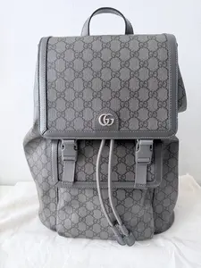 Pre-owned Leather Backpacks Mochila Gucci Ophidia GG Medium en Lona Suprema Gris