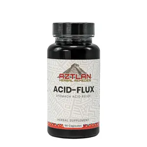 Aztlan Herbal Remedies Acid-Flux Capsules Healthcare - 90 Edible Vegetarian Capsules for Stomach Acid Relief & Digestive Comfort