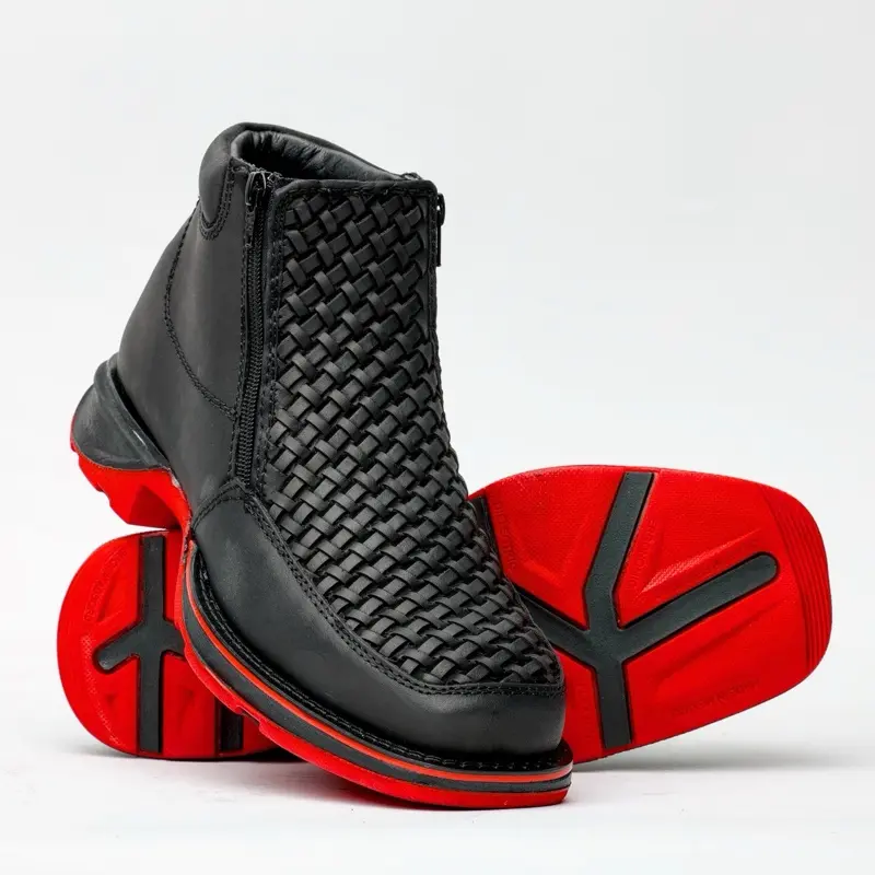 matte black python boots red bottom - TikTok Shop display picture 3