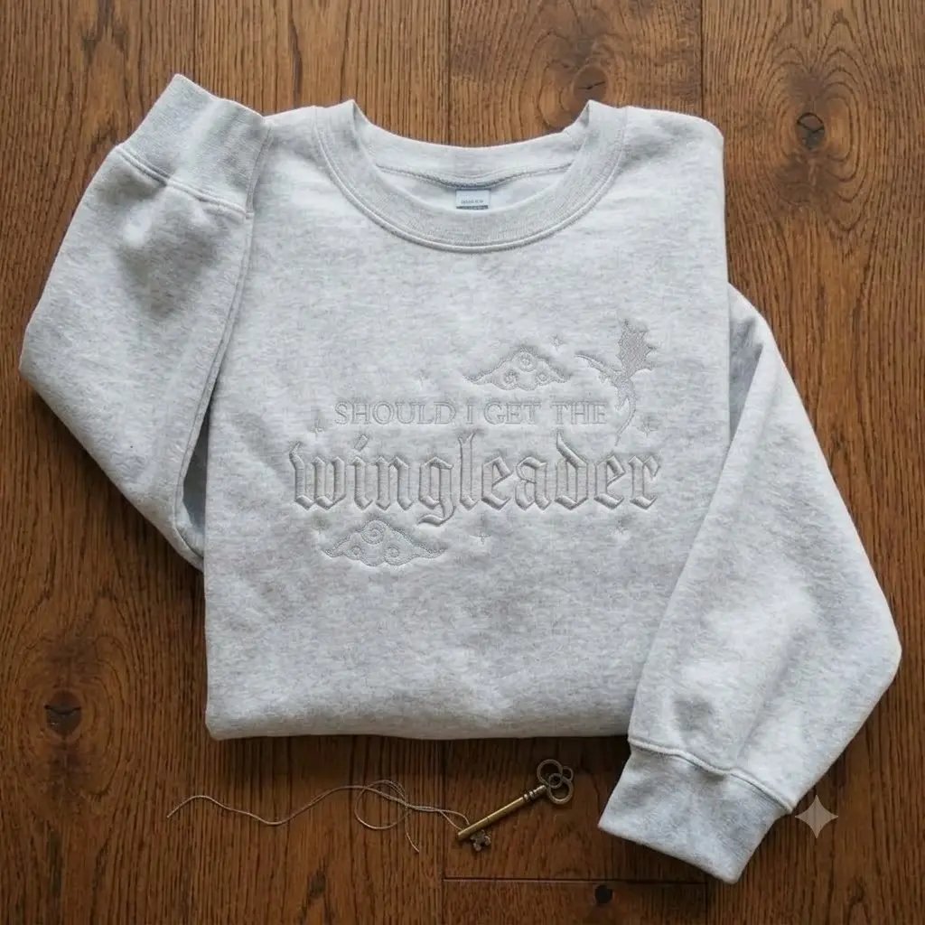 Should I get the Wingleader Embroidered Sweatshirt, Basgiath War College Sweatshirt, Fantasy Book Sweater, Dragon Shirt, Fourth Wing Sweater