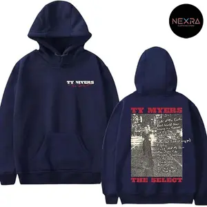 Ty Myers The Select Album Tracklist Graphic Hoodie Casual Street Style Fleece Fabric Pullover Hooded Sweatshirt Tops Trendy for Women for Men