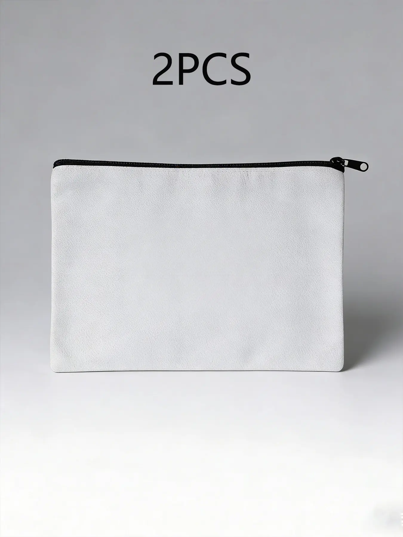 2pcs Zipper Knit Wallet, Simple Design, Practical Texture Travel Minimalism Storage Bag, Multi-Functional Makeup Pouch