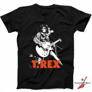 [SALE UP TO 50%] T.Rex Rock Band Marc Bolan Music Trex Best Seller Gift Tee Black T Shirt 54, Unisex Shirt Made Using 100% US Cotton, Design & Printed In The USA