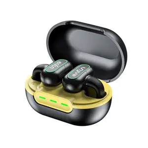[EnFun] Open Ear Headphones, Bluetooth 5.3 Wireless Earbuds with Earhooks for Long Time Playback, Clip-on Earphone with IPX7 Waterproof for Fitness, Running and Outworks