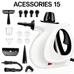 1050W Pressurized Handheld Multi-Surface Natural Steam Cleaner, High-Temperature High-Pressure Steam Cleaning Machine, with 12 replacement parts and safety lock, continuous steam, suitable for home, kitchen and car Car Vacuum Kit